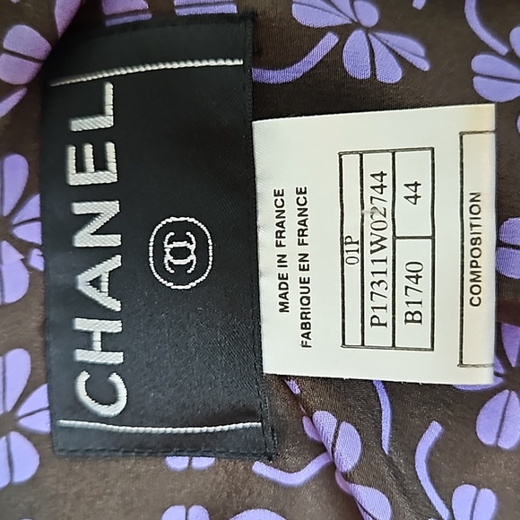CHANEL purple diamond weave pencil skirt & jacket set size 44 (size 12) - Picture 5 of 6